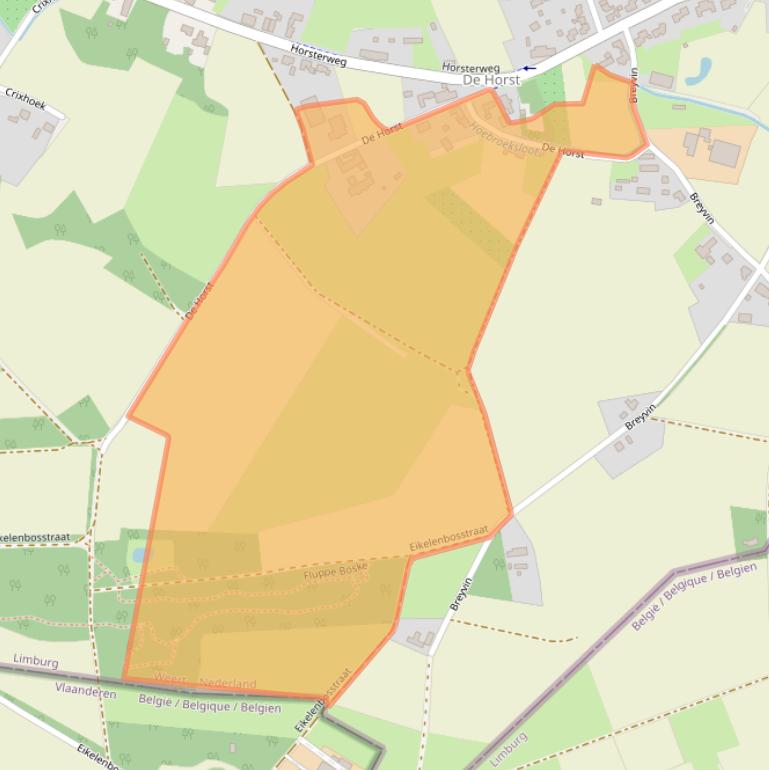 Kaart van postcodegebied 6039RP.