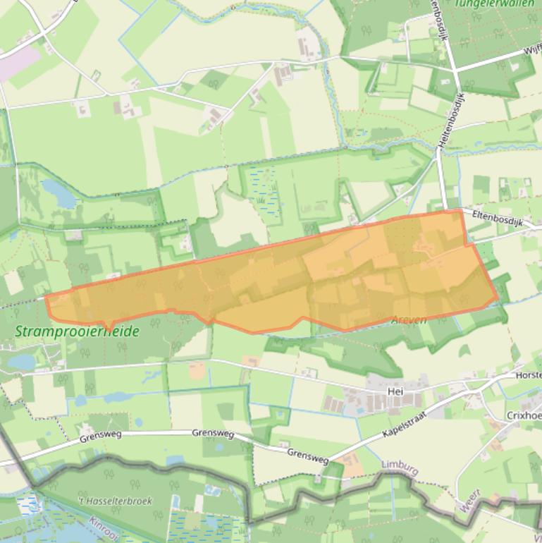 Kaart van postcodegebied 6039RW.