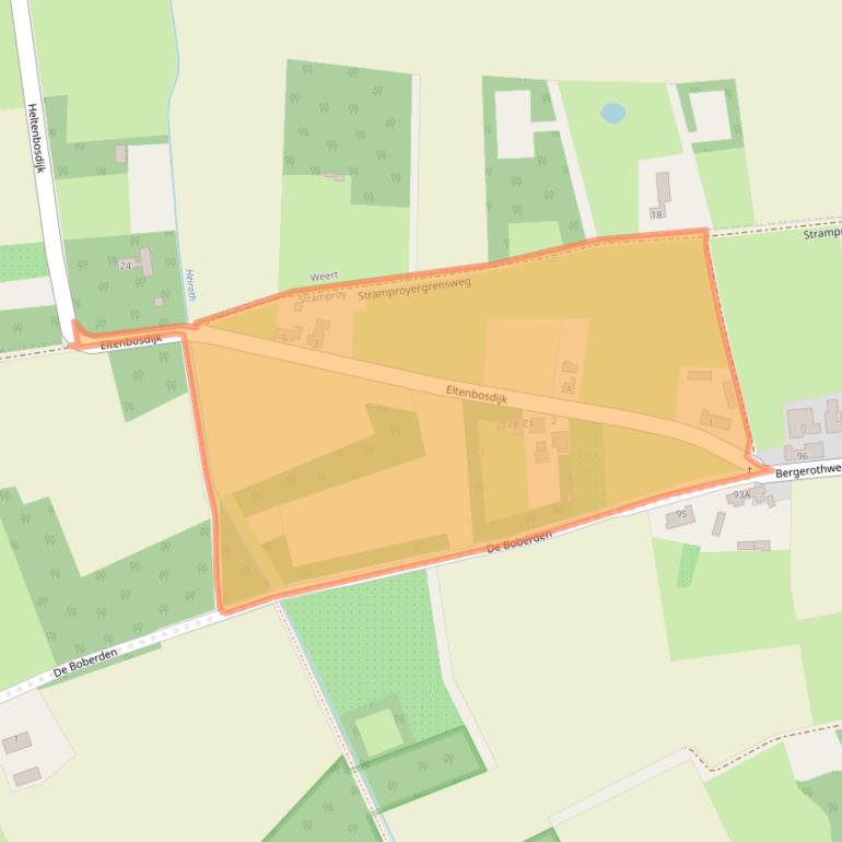 Kaart van postcodegebied 6039RZ.