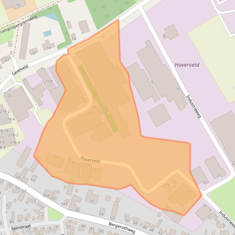 Kaart van postcodegebied 6039SE.