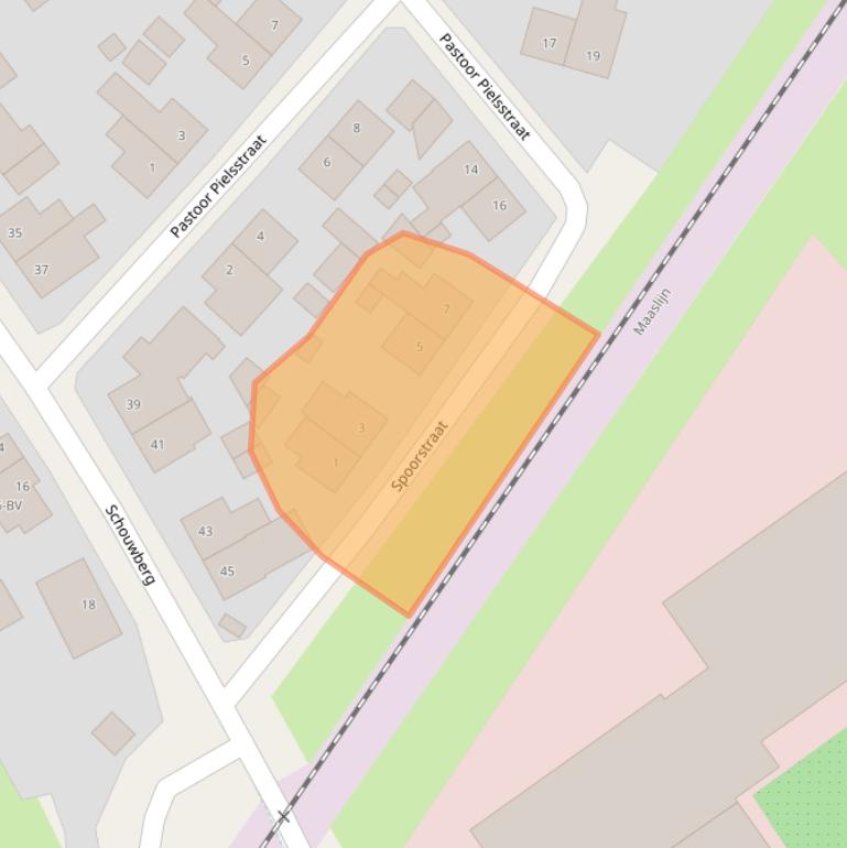 Kaart van postcodegebied 6041AC.