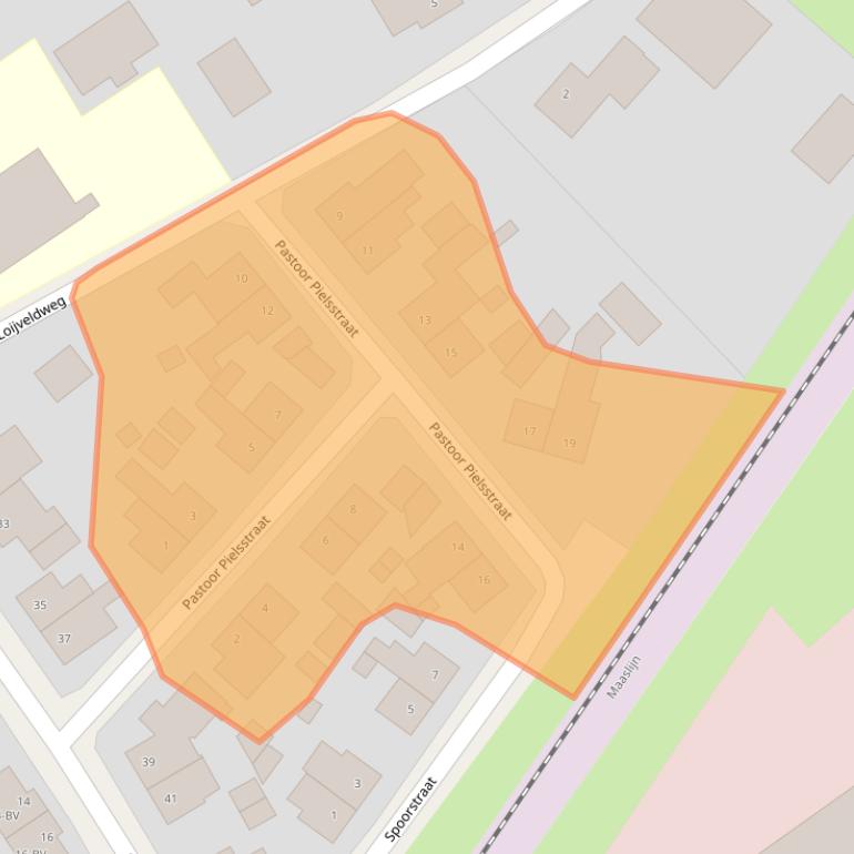 Kaart van postcodegebied 6041AD.