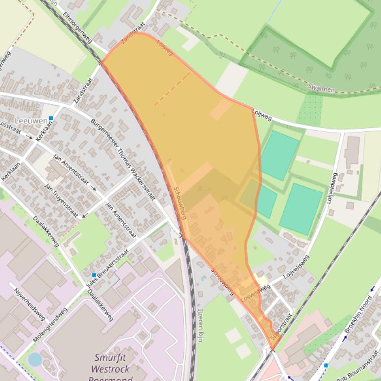 Kaart van postcodegebied 6041AG.