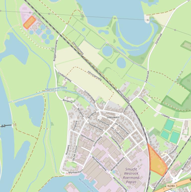 Kaart van postcodegebied 6041AH.