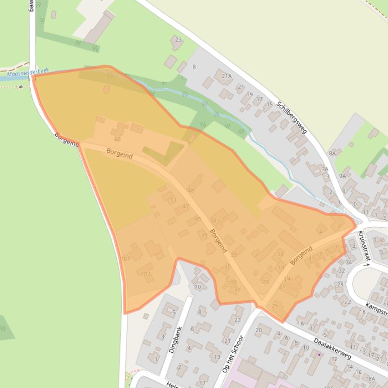 Kaart van postcodegebied 6041AP.