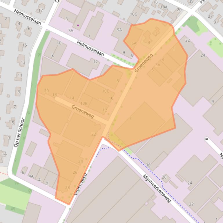 Kaart van postcodegebied 6041AX.