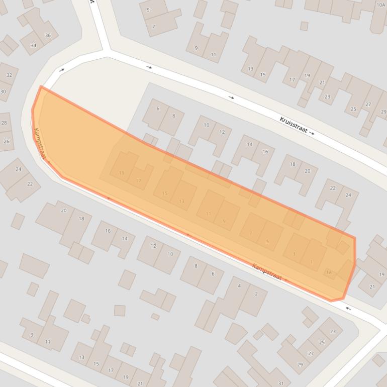 Kaart van postcodegebied 6041BA.