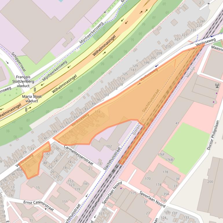 Kaart van postcodegebied 6041BZ.