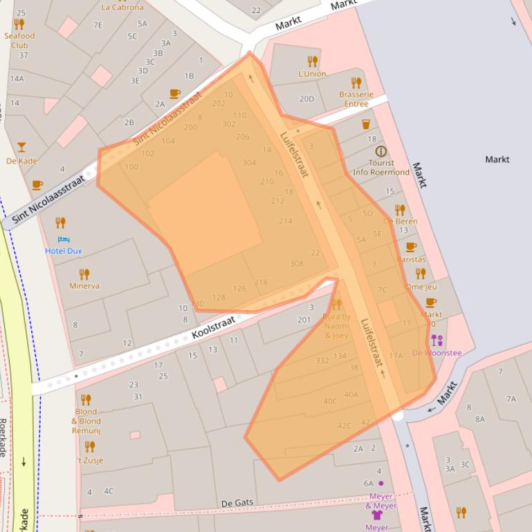 Kaart van postcodegebied 6041EK.