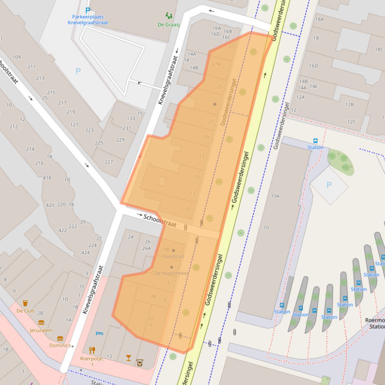 Kaart van postcodegebied 6041GJ.