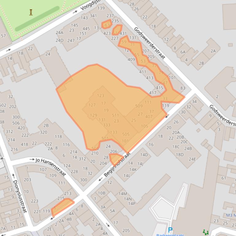 Kaart van postcodegebied 6041GW.
