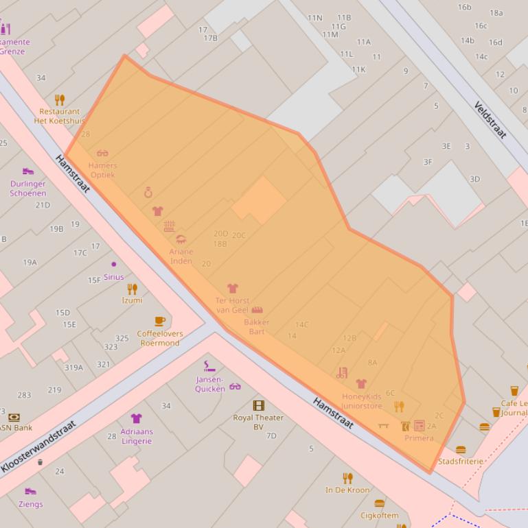 Kaart van postcodegebied 6041HB.