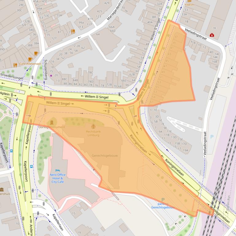 Kaart van postcodegebied 6041HR.