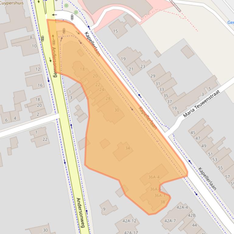 Kaart van postcodegebied 6041JC.