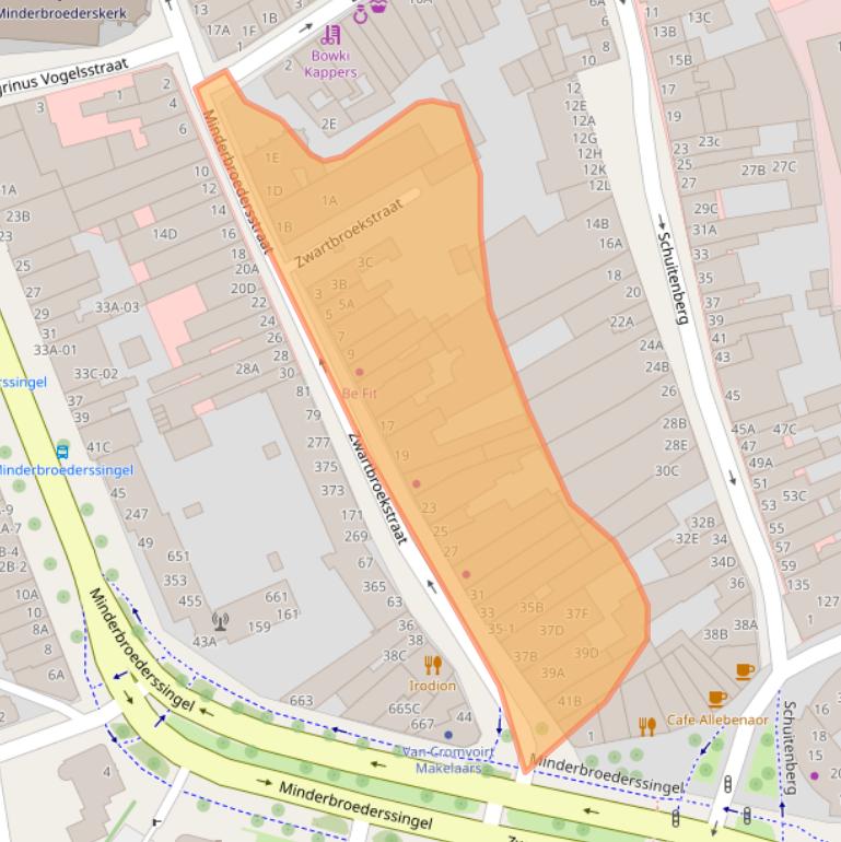 Kaart van postcodegebied 6041JL.