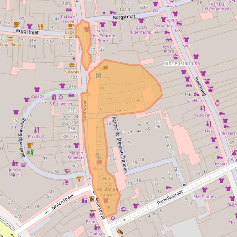 Kaart van postcodegebied 6041KA.