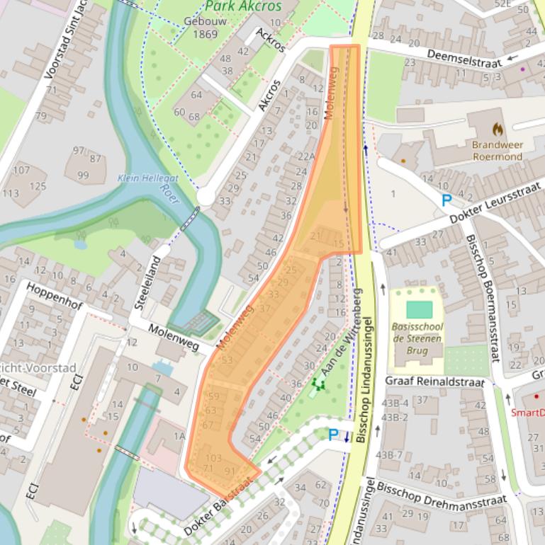 Kaart van postcodegebied 6041KT.