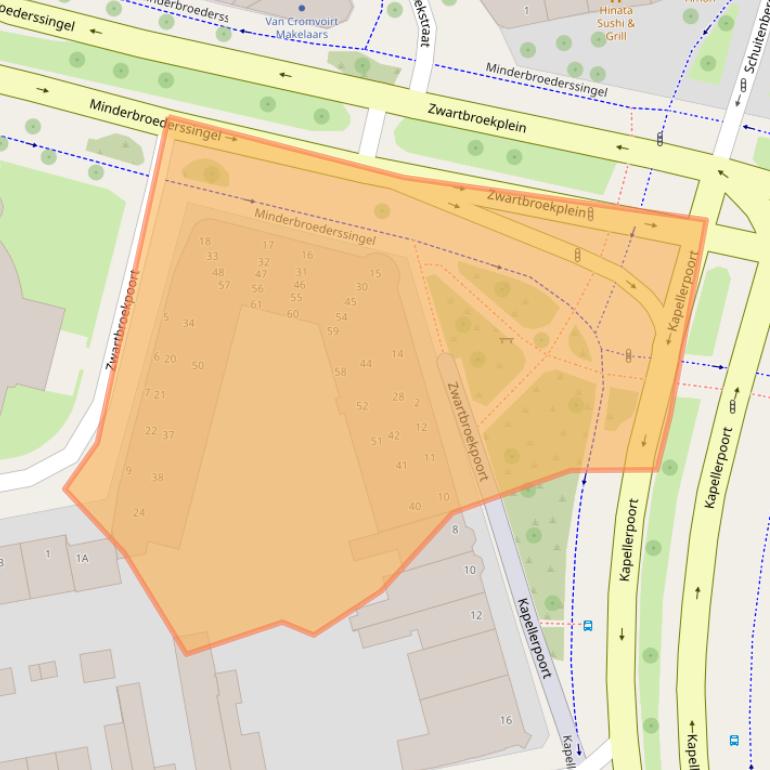 Kaart van postcodegebied 6041LS.