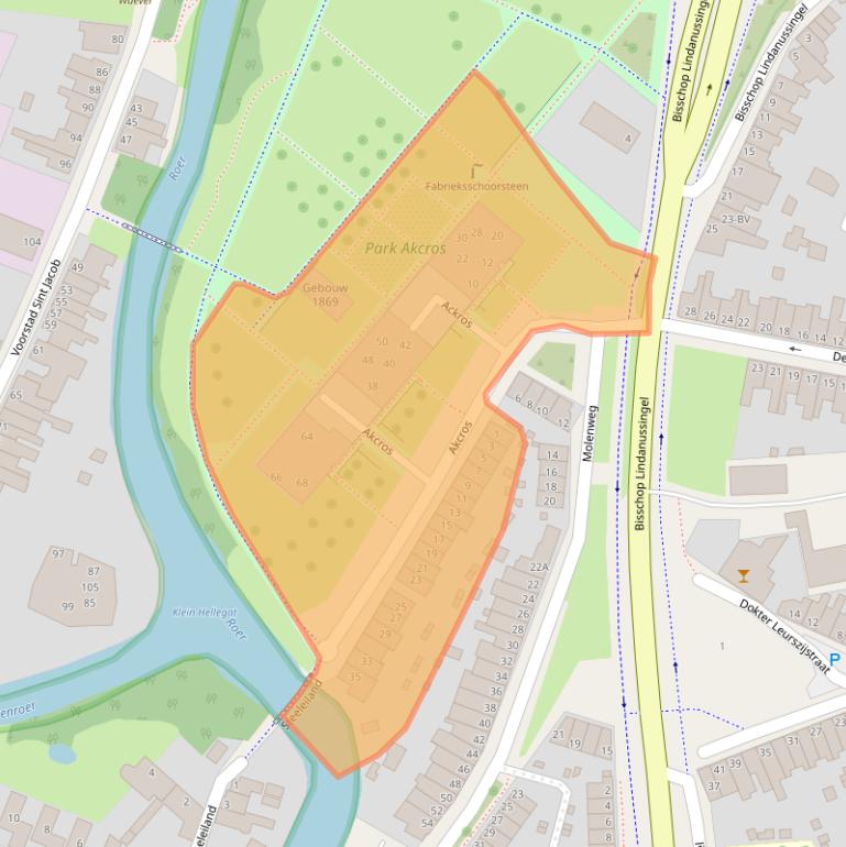 Kaart van postcodegebied 6041MJ.