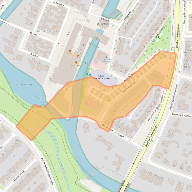 Kaart van postcodegebied 6041MR.