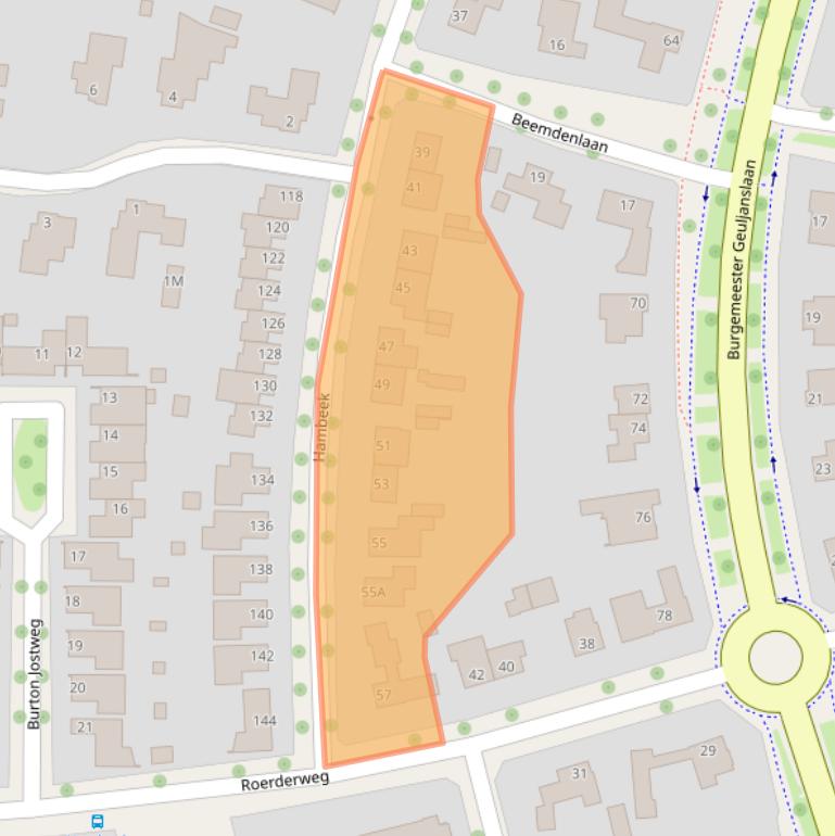 Kaart van postcodegebied 6041NE.