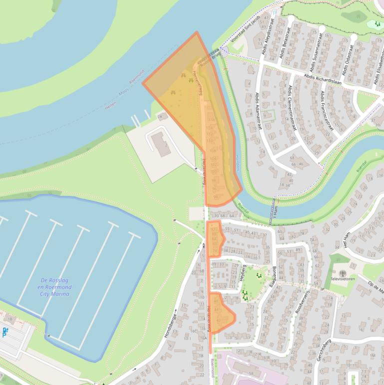 Kaart van postcodegebied 6041NT.