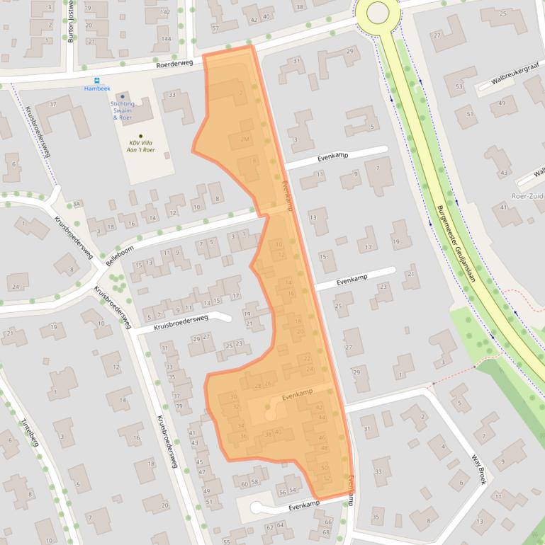 Kaart van postcodegebied 6041PE.