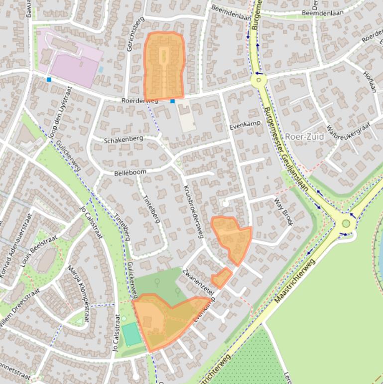 Kaart van postcodegebied 6041PG.