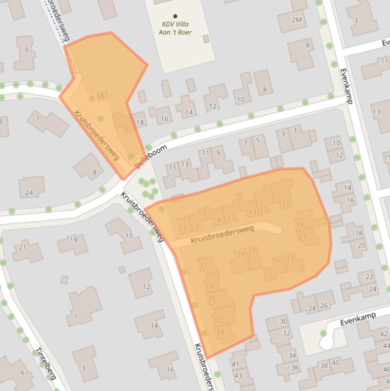 Kaart van postcodegebied 6041PK.