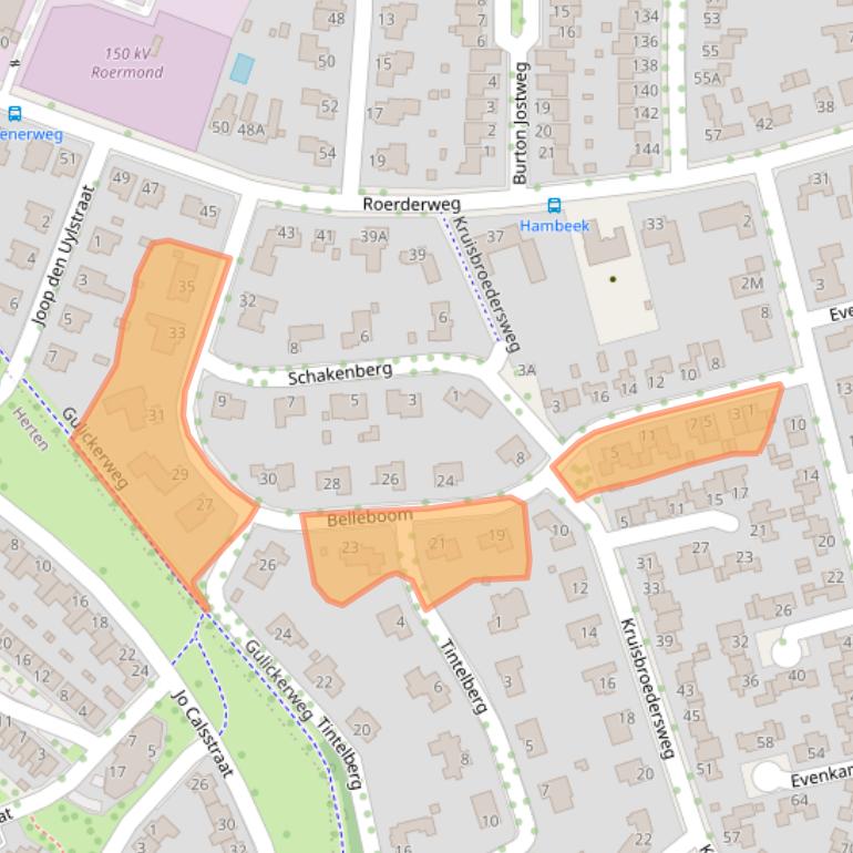 Kaart van postcodegebied 6041PP.