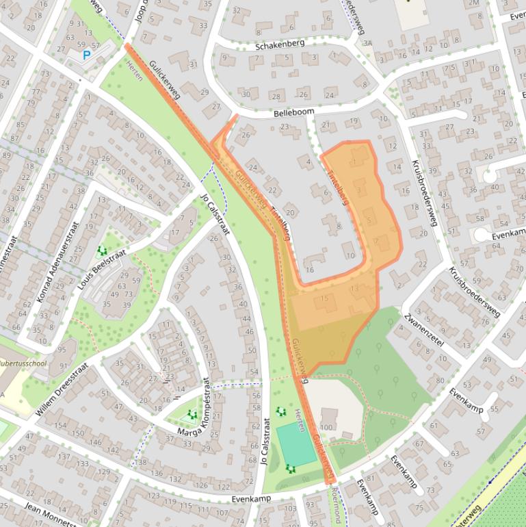 Kaart van postcodegebied 6041PT.