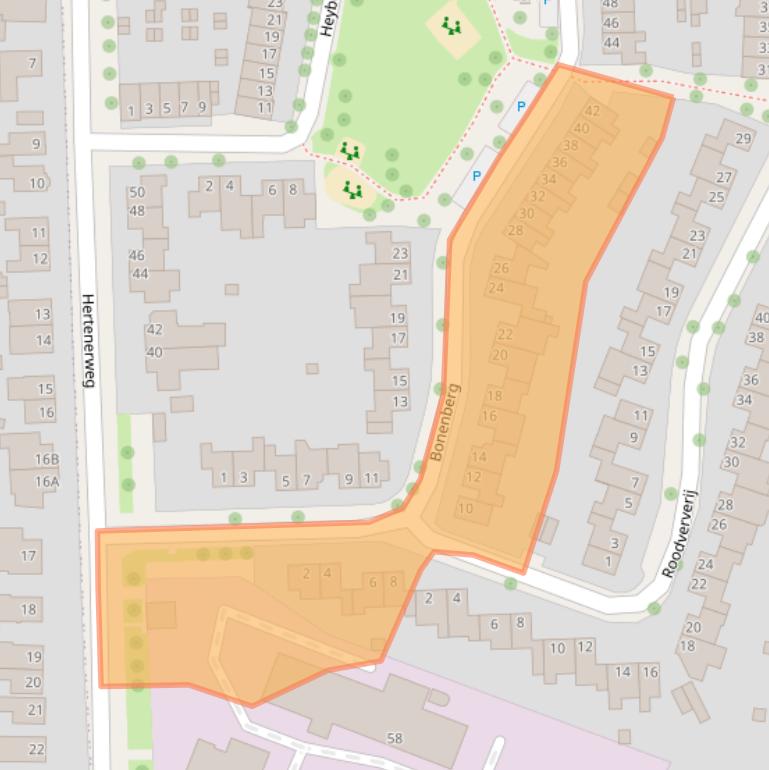 Kaart van postcodegebied 6041RA.