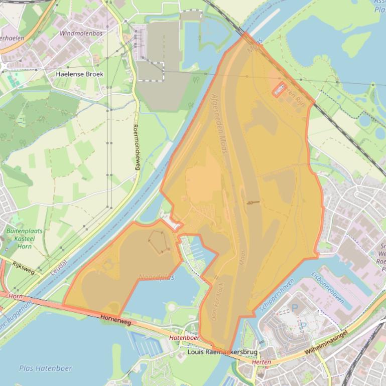 Kaart van postcodegebied 6041TL.