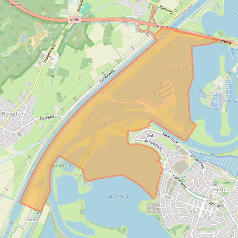 Kaart van postcodegebied 6041TR.