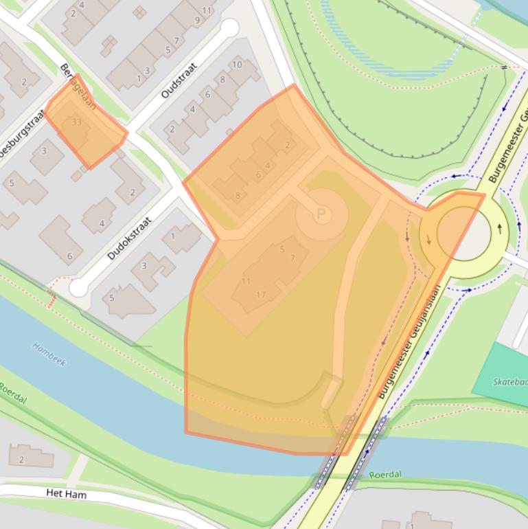 Kaart van postcodegebied 6041VL.
