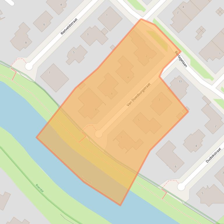 Kaart van postcodegebied 6041VN.