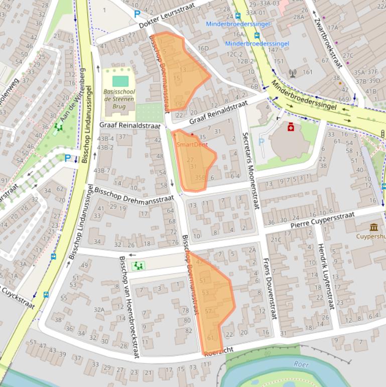 Kaart van postcodegebied 6041XL.