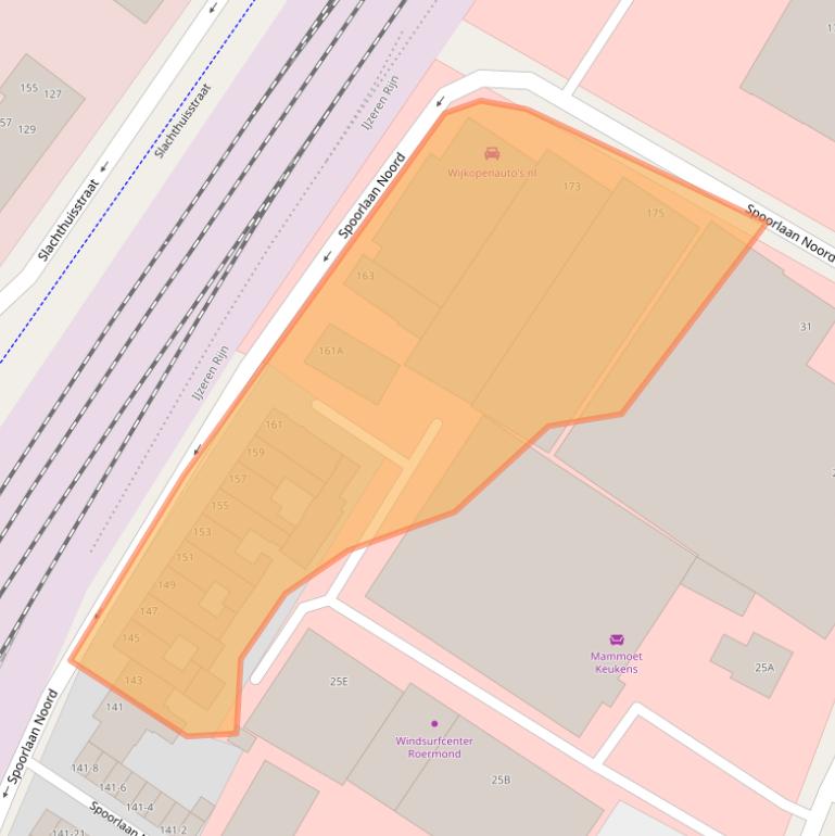 Kaart van postcodegebied 6042AB.