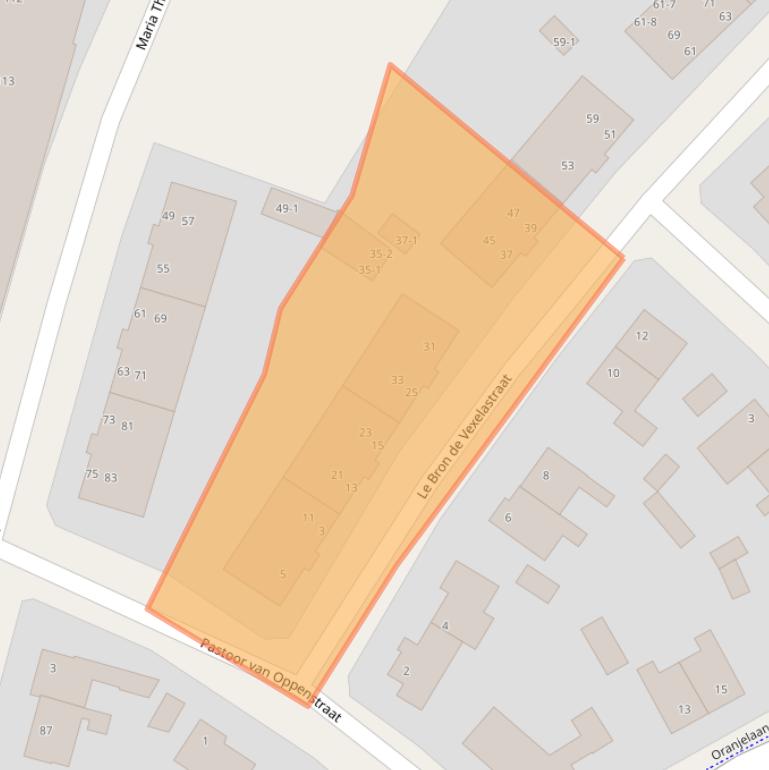 Kaart van postcodegebied 6042AN.