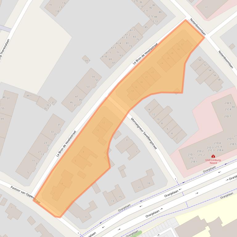 Kaart van postcodegebied 6042AR.