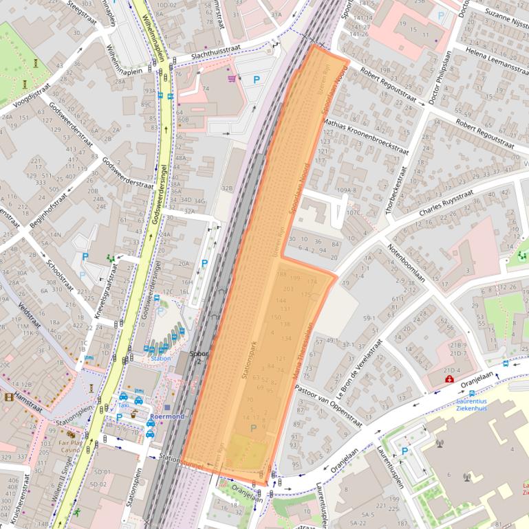 Kaart van postcodegebied 6042AX.