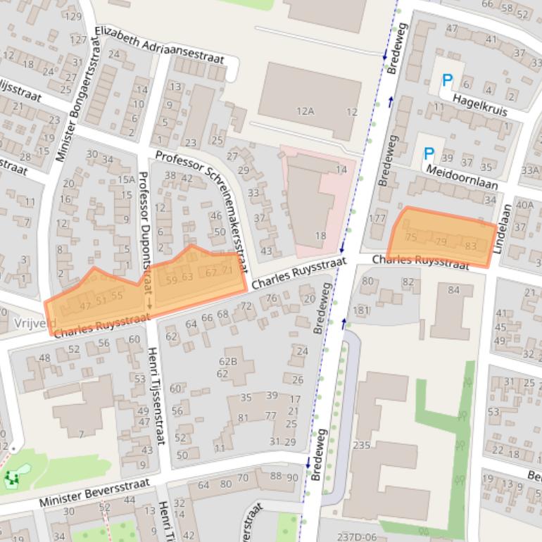 Kaart van postcodegebied 6042CC.