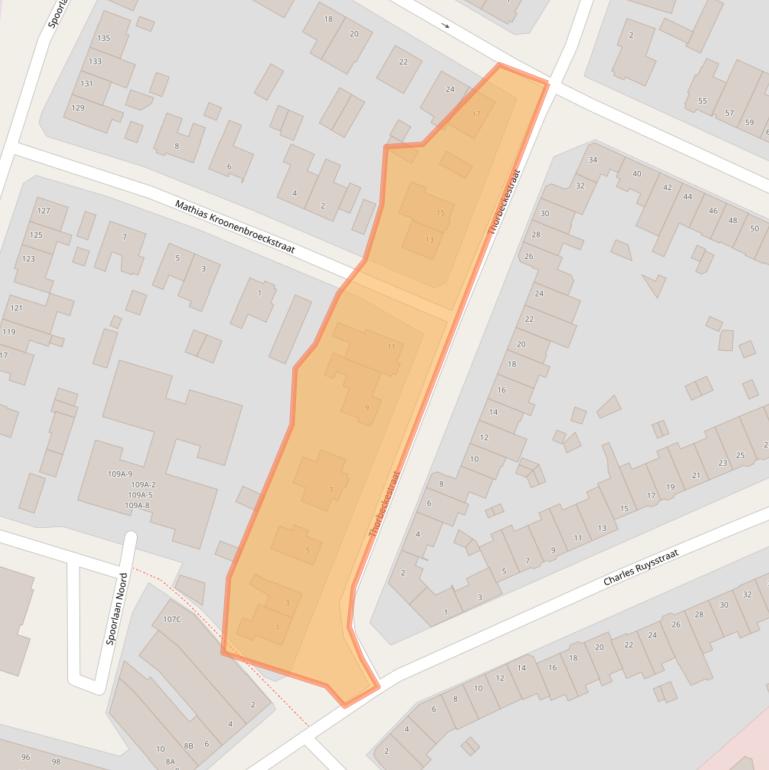 Kaart van postcodegebied 6042CP.