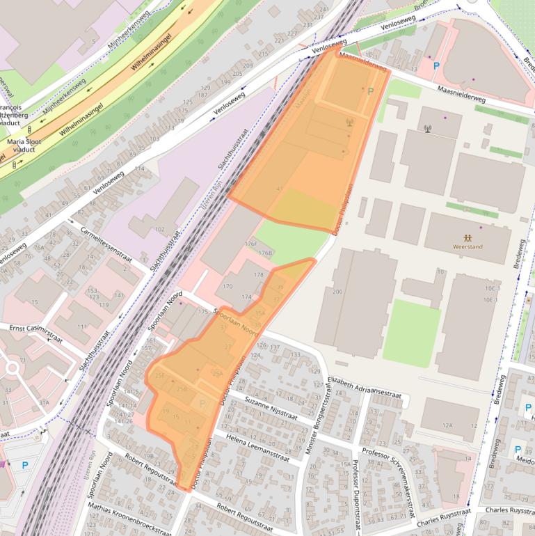 Kaart van postcodegebied 6042CT.