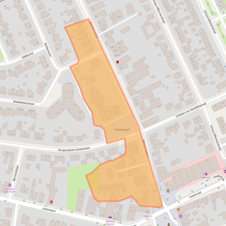 Kaart van postcodegebied 6042EK.