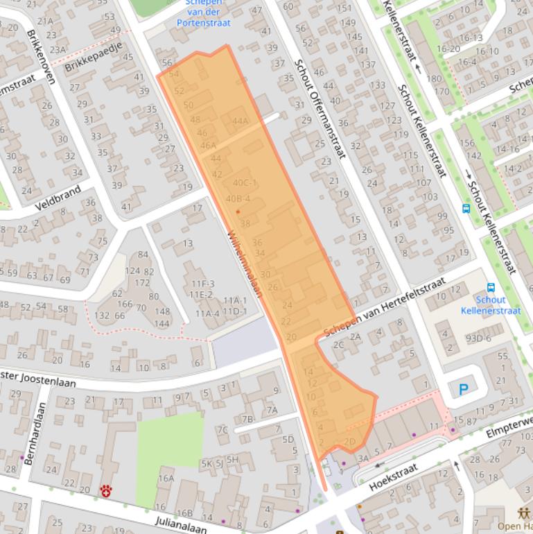 Kaart van postcodegebied 6042EN.
