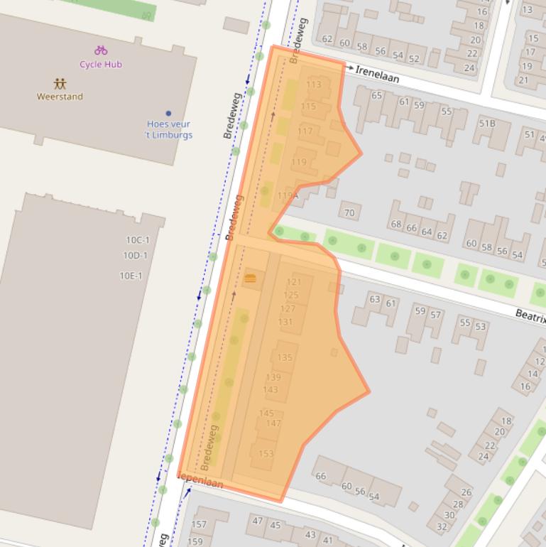 Kaart van postcodegebied 6042GD.