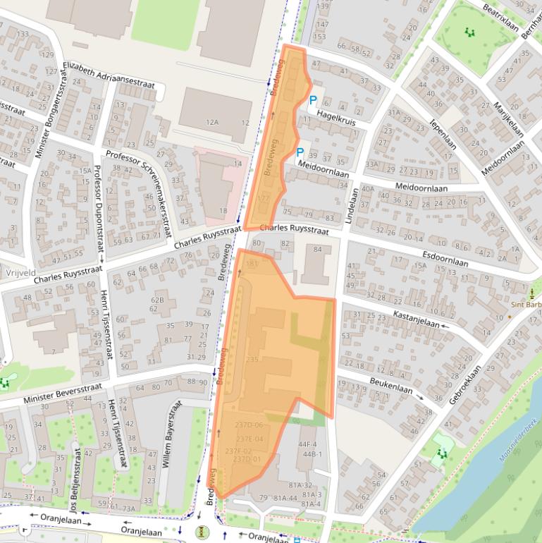 Kaart van postcodegebied 6042GE.