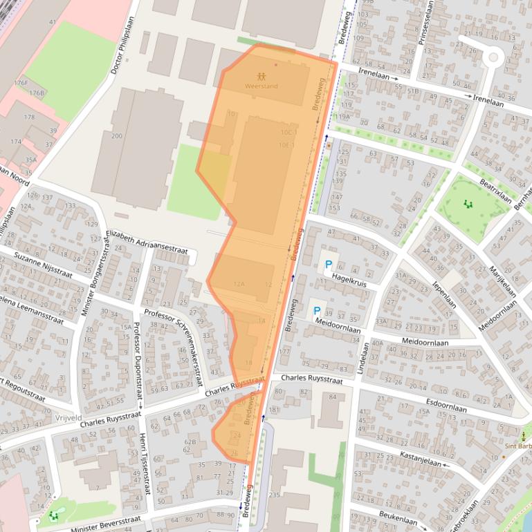 Kaart van postcodegebied 6042GG.