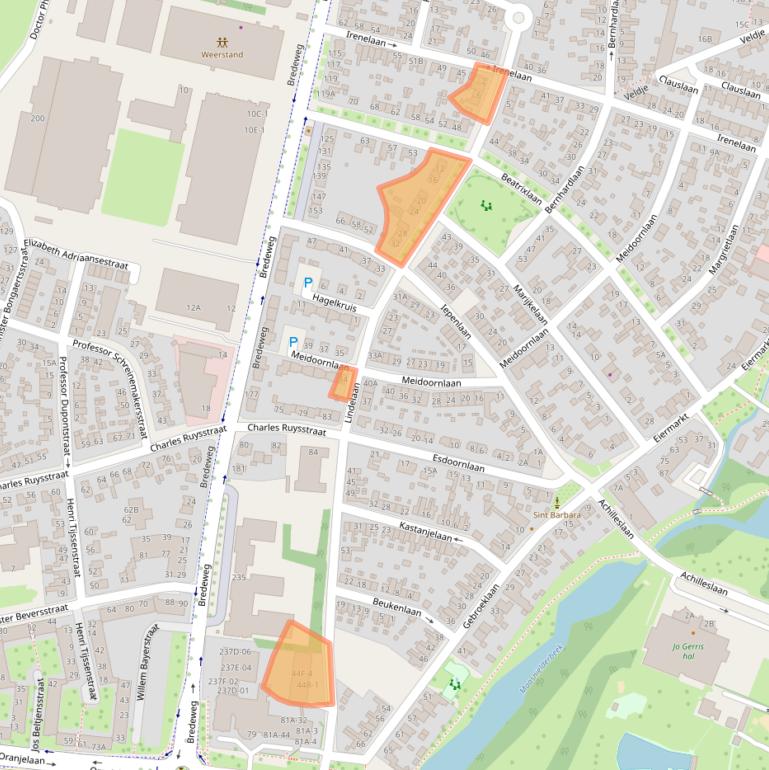 Kaart van postcodegebied 6042GL.